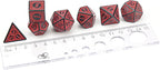 Coyeekn DND Dice Polyhedral Dice, 5 Sets of Dragons and Dungeons,RPG MTG Table Game Vintage Dice Carving Dice (35Pieces)