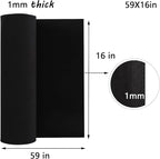 AMZQNART EVA Foam 1mm, Cosplay Foam 16x59 inch Black, High Density 90 kg/m³, for Craft Projects Cosplay Costumes, Fake Weapons, Decorations, Christmas, Easter, Thanksgiving, etc.
