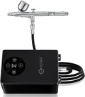 RDSWA Airbrush Kit with Air Compressor Machine,Aerografo,12-Gear Touch Sensing,51psi High Pressure Air Brush Sets,Dual-Action Spray Gun Set,Ideal for Painting,Cake,Makeup,Nails,Model,Tanning,Barber