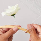 Juvale 300 Pieces White Floral Wire Stems - 22 Gauge, 16 in Length - Flower Wire for Crafts