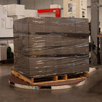 PSBM Black Stretch Wrap, 15 Inch x 1476 Feet, 144 Pack, Tinted Pre-Stretched Shrink Wrap Film for Moving, Packaging, Pallet Wrapping