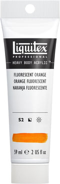Liquitex Professional Heavy Body Acrylic Paint, 2-oz (59ml) Tube, Fluorescent Orange