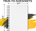 JOY SPOT! 5.5x8.5 Inch Sketch Book, Pack of 2, 200 Sheets (68 lb/100gsm), Spiral Bound Artist Sketch Pad for Artist Pro & Amateurs | Marker Art, Colored Pencil, Charcoal for Sketching