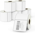 BETCKEY - 2.25" x 2" (57 mm x 51 mm) Address Removable Film Label - Durable Waterproof - Compatible with Zebra & Rollo Label Printer [6 Rolls, 4200 Labels]