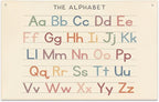 Alphabet Banner Playroom Decor Banner Canvas 21 in x 33 in Hanging Flag Perfect for Kids Nursery and Playroom Wall Stylish Room Decor for Boys and Girls