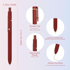 Ddaowanx Colorful Gel Pens, 0.5mm Fine Point Retractable, Cute Pens with Colored Writing and Sketching, Nursing School Essentials,School Supplies, Gifts for Nurse (24Pcs-Vintage Colors)