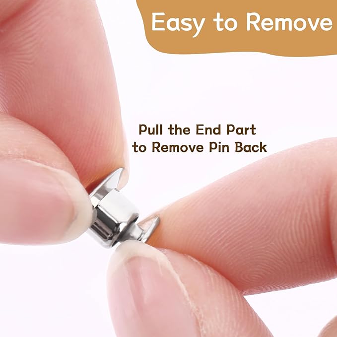DECYOOL 20PCS Metal Locking Pin Backs, Pin Keepers Clasp Pin Backs Locking Buckles for Brooch DIY Crafts Badges Enamel Lapel Needles Pin Lock