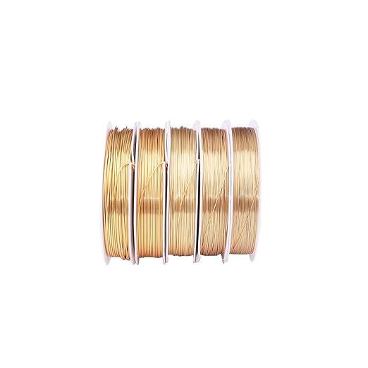 KC Gold Copper Wire 0.8mm Bead Cord for Bracelet Necklace Charm Beading Jewelry Making 9yard