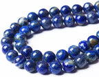 8mm 90PCS AAA+ Natural Lapis Lazuli Gemstone Beads Round Loose Stone Beads for Jewelry Making DIY Bracelets Necklace Earrings 32" 2 Strands