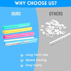 Clear Mahjong Racks with Pushers,4 Colors Acrylic American Majiang Tile Racks,Imports Modern Mahjong Racks with Built-in Pushers- Set of 4