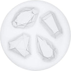 Mini Gems Silicone Mold for Cake Decorating, Crafting, Polymer Clay, Resin Epoxy 4-Cavity