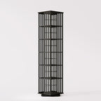 YOWOS Rotating Bookshelf Tower, 360 Display Spinning Bookcase, Bamboo Bookshelf Floor Standing Storage Rack, Wood Narrow Book Shelf Organizer for Kids&Adults (Black, 6 Tier)