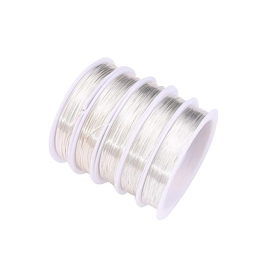 Silver Copper Wire 0.8mm Bead Cord for Bracelet Necklace Charm Beading Jewelry Making 9yard
