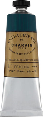 Charvin Extra Fine Oil Paint, Peacock Green 60 mL - Triple-Milled, Rich Texture, Poppy Oil-Based, Light-Fast, Handmade, Archival Quality