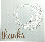 Mvchifay Cutting Dies Happy Birthday Metal Stencils Scrapbooking Tool DIY Emboss Paper Card Making (Wreath-11.2x11cm)
