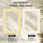 15 Pack 5x7 Picture Mats, Mixed Colors Frame Mattes for 4x6 Pictures Photo Frame Mat Core Bevel Cut Mat Board Show Kit for Photos, Prints, Artworks