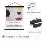 Artmag Magnetic Poster Hanger Frame, Light Wood Wooden Magnet Canvas Artwork Print Poster Hangers for 14x17 14x20 14x22 Frames Hanging Kit (Black, 14")