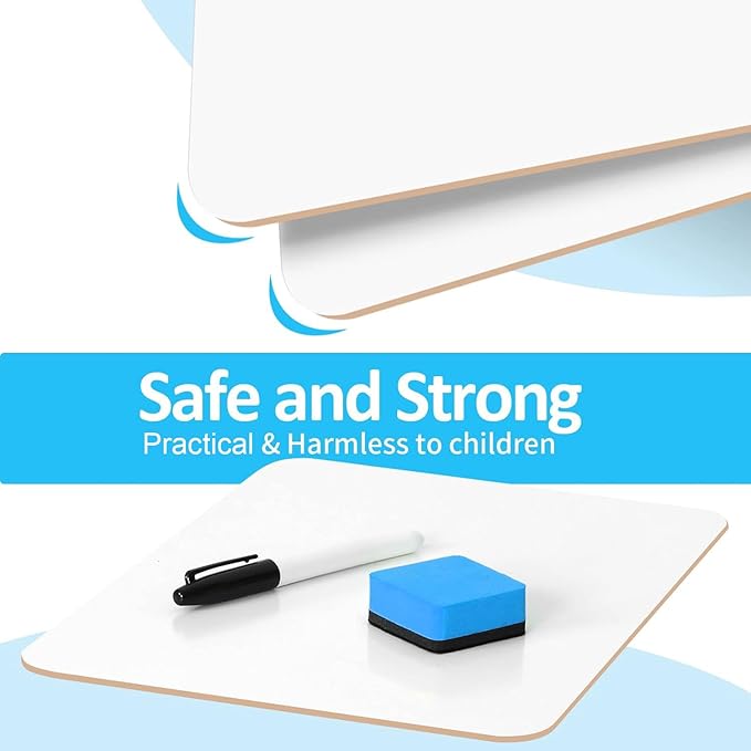 Dry Erase LapBoards, PANDRI 36 Pack Double Sided 12.5 x 9 Inch Dry Erase Boards with 36 Erasers and 36 Markers, Whiteboards for Kids Students Classroom Teacher Supplies