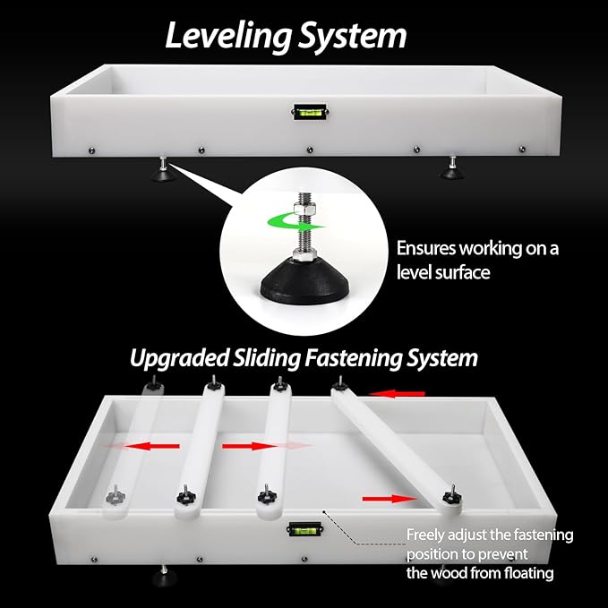 Large Reusable Epoxy Resin Mold 30×16×3 Adjustable Clamping System – Ideal Resin Molds for Coffee Tables, Trays, Cutting Boards & DIY Projects