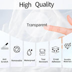 Round Transparent Thermal Label Stickers- 1.5 Inch, Round Clear Self-Adhesive Direct Thermal Labels, Perforation Line Design& Waterproof- 350 Sheets