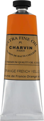Charvin Extra Fine Oil Paint, French Yellow Orange 60 mL - Triple-Milled, Rich Texture, Poppy Oil-Based, Light-Fast, Handmade, Archival Quality