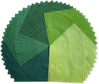 50 Sheets 6 x 6 Inches Natural Fiber Mulberry paper Sheets Square Origami Paper Arts Folding Craft, Decoration Paper, Square Folding Paper for DIY Crafts (Green Tone, 6x6 Inch)