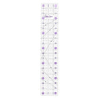The Quilted Bear Quilting Rulers - Transparent Acrylic Non Slip Quilting, Patchwork & Sewing Ruler with Clear Black Lines & 30, 45 & 60 Degree Angles (3.5" x 18.5")