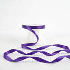 HUIHUANG Purple Satin Ribbon 1/2 inch X 50 Yards Continuous, Double-Faced Satin Ribbon for Gift Wrapping, Bows, DIY Crafts, Flower Bouquet, Wedding Decor, Holiday Party Decor