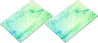 MECCANIXITY 2 Pcs Stained Glass Sheet Mosaic Tile 7.9 Inch x 5.9 Inch Bright Blue Stained Glass Sheets for Crafts DIY Art Project