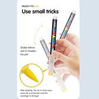 Acrylic Paint Markers Pens, 60 Vivid Colors Acrylic Markers Set,Direct Liquid Type, Stackable Color, Odorless Soft Head，Markers for School，Tooli Art ，Fabric & Creative Crafts (60)