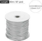 MECCANIXITY Waxed Cord 2.5mm Waxed Polyester Cord 87 Yard Wax String for Bracelet Making, Necklaces, Beading, Jewelry Making and DIY Crafts(Light Gray)
