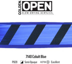 OPEN Slow-Drying Acrylics by GOLDEN, Cobalt Blue, 2 fl oz. tube, Professional Acrylic Paint, Semi-Opaque