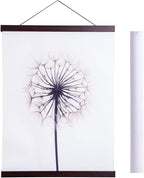 Artmag Magnetic Poster Hanger Frame, 17x22 17x24 17x31 Light Wood Wooden Magnet Canvas Artwork Print Poster Hangers Frames Hanging Kit (Walnut, 17")