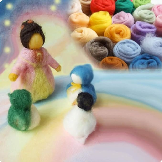 3.53oz Wool Roving Yarn, Fiber Roving Wool Top, Needle Felting Supplies, Pure Wools, Chunky Yarn, Spinning Wools for Needle Felting Wet DIY Hand Spinning (Antique Pink)