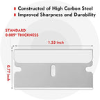 WORKPRO 200-Pack Single Razor Edge Blades, Industrial Scraper Razor Blades, High Carbon Steel One Edge Razor Blades
