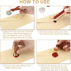 Yoption 12 Pcs Metallic Light Gold Sealing Wax Sticks with Wicks for Wax Seal Stamp, Wedding Invitations, Gift Wrapping, Christmas