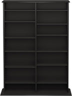 Prepac 2 Column Display Cabinet Media Storage, 38.75" Wide, Black
