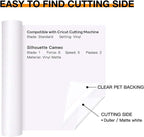 HTVRONT White Permanent Vinyl, Adhesive Vinyl Roll 12" x 40 FT for All Cutting Machine, Silhouette, Cameo Cutters, Signs, Scrapbooking, Craft, Die Cutters (Matte White)