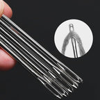 8" Professional Upholstery Needle 20cm Length 3mm Thickness, Big Eye Hand Sewing Needles for Stitching and Crafting Projects