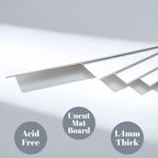 Prudiut 15 Pack 11x14 Backing Boards Only, Uncut White Mat Board Acid Free Mat Board for Photos, Prints, Artworks