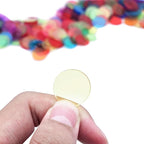 500 Pcs of 3/4 inch Transparent 8 Color Clear Bingo Counting Chips Plastic Markers for Bingo Games, Math Counters,Classroom,Fun Family Game Night, Large Group Games