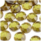 The Crafts Outlet 72pc Rhinestones Round 20mm - Flatback Emerald Green EGR
