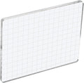PATIKIL 6" x 5" Acrylic Stamp Block, Clear Stamping Block with Grid Lines Decorative Mounting Blocks Square for Scrapbooking DIY Crafts Card Making