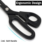8.5 Inch Tailor Scissors All Purpose, Heavy Duty Premium Stainless Steel Scissors, Comfort Grip Handles for Fabric, Leather, Sewing & Crafting