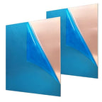 2 Pieces 99.9% Pure Copper Sheet, 8" x 10", 24 Gauge(0.5mm) Thickness, Film Attached Copper Plate, Great for Jewelry, Crafts, modelers