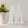 Wood Letters 4.3 Inch, White Unfinished Wood Letters for Graft, Wooden Letters for Wall Decor, Standing Letters for Bedroom, Home, Birthday, Party, DIY Graft (M)