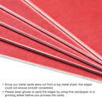 uxcell Blank Metal Card 100x60x1mm Anodized Aluminum Plate for DIY Laser Printing Engraving Red 5 Pcs
