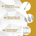 5PCS Double-Ended Clay Sculpting Tools, Polymer Clay Texture Tools Set with Wooden Handle for Pottery, Ceramics, DIY Art Modeling - Professional Sculpting & Detailing Kit