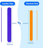 Colored Jumbo Wooden Craft Sticks, 6 Inch, 500 Pieces, 3/4 Inch Wide, Multi-Colored