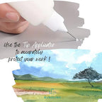 Pebeo Drawing Gum Masking Fluid 45ml – Quick-Dry, Easy-Peel for Watercolor & Painting – Includes Bundling Bliss Applicator Tip & Brushes (3-Piece Set)